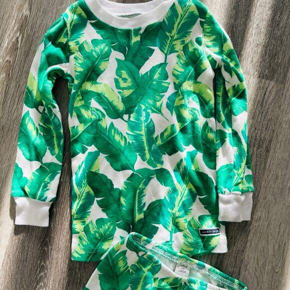 Janie and Jack Bosphorus Palm Leaf Print Pajamas EUC Size 4T - Picture 2 of 6
